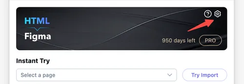 Open the settings page
